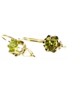 Cercei Stil Vintage Peridot galben Aur galben 14K vec019y